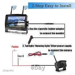 Digital Wireless 7 Monitor 1080P DVR Recorder Truck Bus Rear View Backup Camera