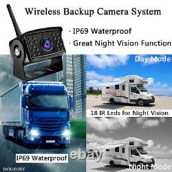 Digital Wireless 7 Monitor 1080P DVR Recorder Truck Bus Rear View Backup Camera