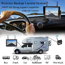 Digital Wireless 7 Monitor 1080P DVR Recorder Truck Bus Rear View Backup Camera