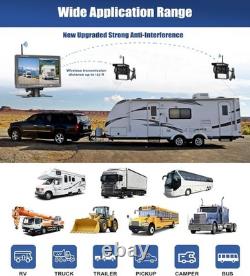 Digital Wireless 7 Monitor Dual Rear View Backup Camera for Truck Caravan RV