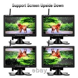 Digital Wireless 7 Monitor Dual Rear View Backup Camera for Truck Caravan RV