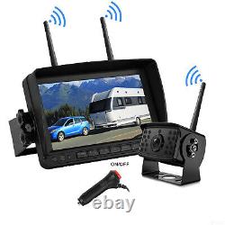 Digital Wireless 7 Monitor+HD Backup Camera 50m Working Range for Truck Caravan