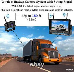 Digital Wireless 7 Monitor+HD Backup Camera 50m Working Range for Truck Caravan