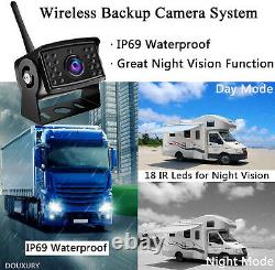 Digital Wireless 7 Monitor+HD Backup Camera 50m Working Range for Truck Caravan