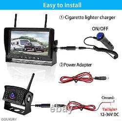 Digital Wireless 7 Monitor+HD Backup Camera 50m Working Range for Truck Caravan