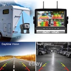 Digital Wireless 7 Split Screen DVR Monitor 4x BSD Rear View Backup Cameras Kit