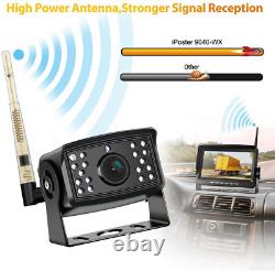 Digital Wireless 7 Split Screen DVR Monitor 4x BSD Rear View Backup Cameras Kit
