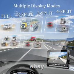Digital Wireless 7 Split Screen DVR Monitor 4x BSD Rear View Backup Cameras Kit