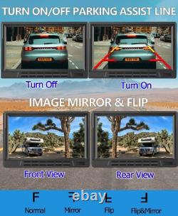 Digital Wireless 7 Split Screen DVR Monitor 4x BSD Rear View Backup Cameras Kit