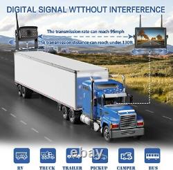 Digital Wireless 7 Split Screen DVR Monitor 4x BSD Rear View Backup Cameras Kit