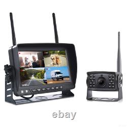 Digital Wireless Backup Camera 7 Monitor Rear View System 12-24V For Trailer RV