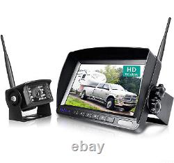 Digital Wireless Backup Camera 7 Monitor Rear View System 12-24V For Truck RV