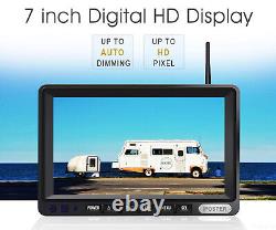 Digital Wireless Backup Camera 7 Monitor Rear View System 12-24V For Truck RV