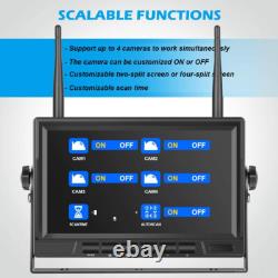 Digital Wireless Rear View Backup Camera 7 Quad DVR Monitor For Truck Caravan