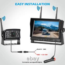 Digital Wireless Rear View Backup Camera 7 Quad DVR Monitor For Truck Caravan