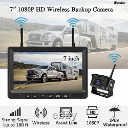 Digital Wireless Rear view Backup Camera HD 7'' Monitor for Truck Camper Trailer