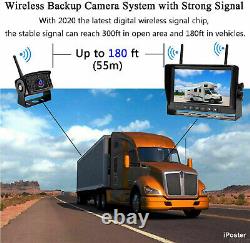 Digital Wireless Rear view Backup Camera HD 7'' Monitor for Truck Camper Trailer