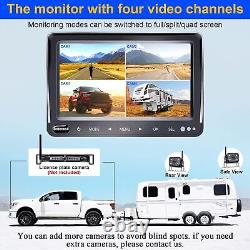DoHonest RV Backup Camera Wireless HD 1080P 7'' Rear View DVR Monitor Kit 4 C