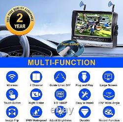 DoHonest RV Backup Camera Wireless HD 1080P 7'' Rear View DVR Monitor Kit 4 C