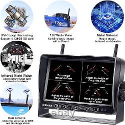 DoHonest RV Backup Camera Wireless HD 1080P 7'' Rear View DVR Monitor Kit 4 C