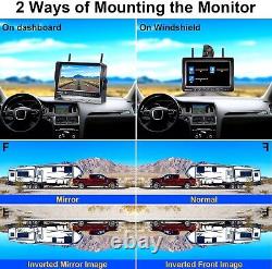 DoHonest RV Backup Camera Wireless HD 1080P 7'' Rear View DVR Monitor Kit 4 C