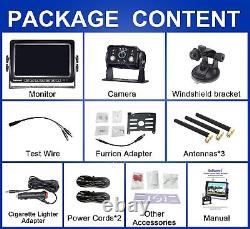 DoHonest RV Backup Camera Wireless HD 1080P 7'' Rear View DVR Monitor Kit 4 C