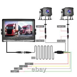 Dual Car Backup Rear View Camera with 9 Monitor Kit Reverse Parking Video System