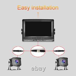 Dual Car Backup Rear View Camera with 9 Monitor Kit Reverse Parking Video System