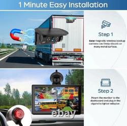 Dual Wireless Backup Camera for RV Trailer Easy Setup Solar RV Rear View Cam