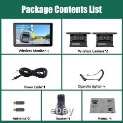 Dual Wireless Backup Camera for RV Trailer Easy Setup Solar RV Rear View Cam