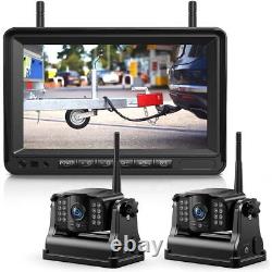ERapta Magnetic Wireless Backup Camera 7 inch Monitor for Car Truck RV Trailer