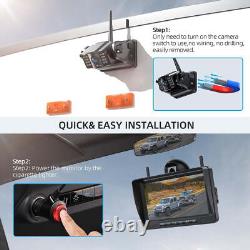 ERapta Magnetic Wireless Backup Camera 7 inch Monitor for Car Truck RV Trailer