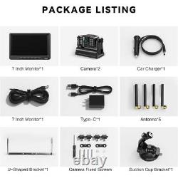 ERapta Magnetic Wireless Backup Camera 7 inch Monitor for Car Truck RV Trailer