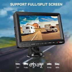 ERapta Magnetic Wireless Backup Camera 7 inch Monitor for Car Truck RV Trailer
