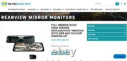 Echomaster Rear View Mirror Monitor With Dvr & Backup Cam Kit Mrc-hddvr New