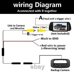 For Chevrolet Silverado GMC Sierra 1999-2007 Rear View Backup Camera+7'' Monitor