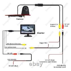 For Ford Transit Custom Rear View Backup Camera Kit without Brake Light LED Lamp