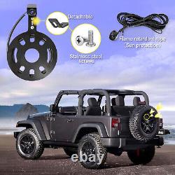 For Jeep Wrangler 5'' Wireless Monitor Spare Tire Mount Rear View Backup Camera