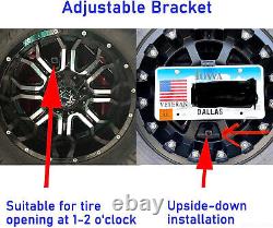 For Jeep Wrangler 5'' Wireless Monitor Spare Tire Mount Rear View Backup Camera