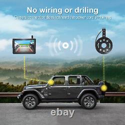 For Jeep Wrangler 5'' Wireless Monitor Spare Tire Mount Rear View Backup Camera