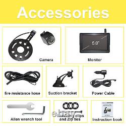 For Jeep Wrangler 5'' Wireless Monitor Spare Tire Mount Rear View Backup Camera