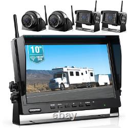 HD 10.1 1080P Wireless Monitor DVR Backup Camera for Truck RV Reverse Rear view