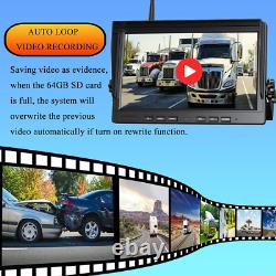 HD 10.1 1080P Wireless Monitor DVR Backup Camera for Truck RV Reverse Rear view