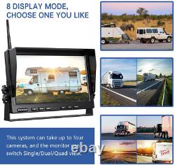 HD 10.1 1080P Wireless Monitor DVR Backup Camera for Truck RV Reverse Rear view