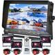 HD 10.1 Quad Monitor +4X CCD Rear View Backup Camera System For Bus Truck RV
