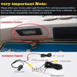 HD Waterproof Night Vision License Plate Light Parking Rear View Backup Camer