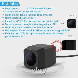 HD Waterproof Night Vision License Plate Light Parking Rear View Backup Camer