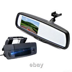 Handle Backup Rear view Camera 4.3 Mirror Monitor For Dodge Ram 1500 2009-2017