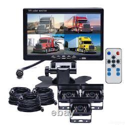 IPoster 7 Quad Monitor 3x Rear View Backup Camera 3x 10m For Truck RV Trailer