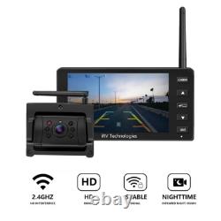 IRVCM1 Wireless 120° Backup Camera System for Car/RV/Truck Trailer with 5 Monitor